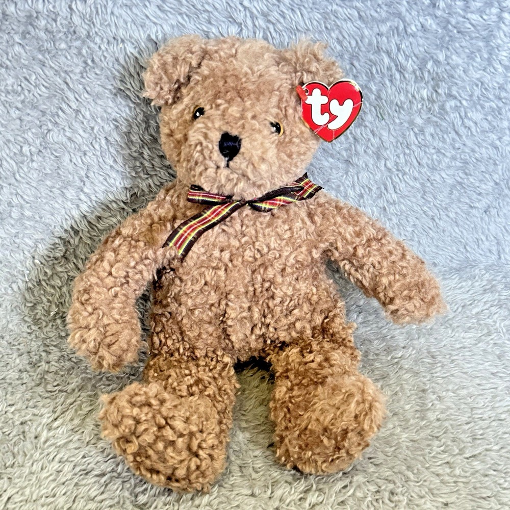 Ty Classic Baby Curley Plush‎ 11" Brown Stuffed Animal Soft Toy 1992